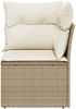 vidaXL Garten-Ecksofa mit Kissen Beige Poly Rattan 366074 Bild 4
