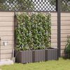 vidaXL Garten-Pflanzgefäß 3 pcs Braun 120 x 40 x 142 cm Kunststoff 42002830 Bild 3
