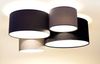 BPS Koncept 084-02-051 Plafond 4FLAME 4xE27 60W Velours auf PVC-Basis schwarz, grau, weiß H:34cm B:92x88 cm dimmbar Bild 3