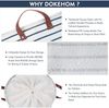 DOKEHOM 20-Inch Verdickte Faltbare Runde Wäschekörbe Baumwolle Blau Bild 5