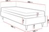 Boxspringbett Sauro Gold für Wandpaneel, Grau, 120x200 cm Bild 3