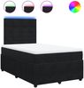 vidaXL Boxspringbett mit Matratze Schwarz 120x190 cm Samt 3294588 Bild 2