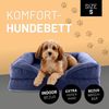 Lumaland Hundebett Indoor Cord S 70x60x18cm dunkelblau vakuumiert Bild 2
