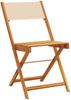 vidaXL Gartenstühle 8 Stk. Klappbar Beige Stoff und Massivholz 3214621 Bild 3