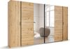 rauch 'Kronach' Kleiderschrank, 4-türig, Holz, 354 x 210 x 59 cm, Natur / Schwarz, mit Spiegel Bild 3