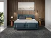 Vente-unique - LODI Bett Stoff Blau - B 188 cm x H 118 cm x L 215 cm Bild 3