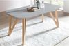 Essgruppe 5-tlg. Tisch 180x90 aus MDF Grau + 4 Stühle aus Samtvelours Grün Bild 3