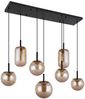 LED Hängeleuchte, höhenverstellbar, schwarz, Glas, L 136 cm Bild 5