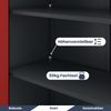 MegaDeal 4x Aktenschrank abschließbar JAN - 5 Ebenen verstellbar, Flügeltüren | Metallschrank Werkstatt Mehrzweckschrank Büroschrank aus Stahl Werkzeugschrank, 185x90x40cm Anthrazit-Rot Bild 4