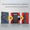 MegaDeal 4x Aktenschrank abschließbar JAN - 5 Ebenen verstellbar, Flügeltüren | Metallschrank Werkstatt Mehrzweckschrank Büroschrank aus Stahl Werkzeugschrank, 185x90x40cm Anthrazit-Rot Bild 3