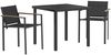 vidaXL Gartenmöbel Set 3 pcs Schwarz und Anthrazit 80 x 80 x 73 cm 3422885 Bild 2