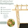 Hochbeet mit Rankgitter THAO - Inkl. Vlies & Handschuhe | Pflanzkasten mit Rankhilfe Blumenkasten für Kletterpflanzen hängende Körbe Pflanzgefäß aus Holz, 128cm Breit Bild 3