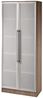 Hammerbacher Glastürenschrank, 5 Ordnerhöhen, Ahorn/Silber, Chromgriff, 200,4 x 42 x 80 cm Bild 3