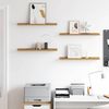 vidaXL Wandregal mit Regal 4 pcs Beige 60 x 9 x 3 cm Holzwerkstoff 42020037 Bild 4