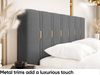 MEBLINI Polsterbett 160x200 ohne Lattenrost ohne Matratze – FABIO – Dunkelgrau Samt – Doppelbett ohne Bettkasten - Stauraumbett - Kopfteil Bett ohne Stauraum Bild 4