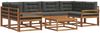 vidaXL Outdoor-Sofagarnitur mit Kissen 7 pcs Natur und Anthrazit 3367265 Bild 2