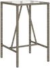 vidaXL Garten-Bartisch Grau 70x70x110 cm Poly Rattan 368695 Bild 2