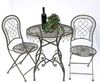 DanDiBo Sitzgruppe Eisen Garten Antik Bistroset Malega Bistrotisch mit 2 Stühlen klappbar Metall Gartentisch Bild 2