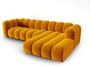 Micadoni Modulares Ecksofa Lupine 4-Sitzer Rechts Samtstoff Salvador Gelb Bild 3