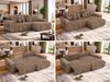 Ecksofa mit Schlaffunktion ELARA L, freistehend Eckcouch, DL-System, L-Form, Wellenfederung, modernes Design - Braun Cord Bild 2