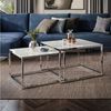 Lookway Couchtisch YOSHI GLASS 2in1 Chromgestell mit Glassplatte (2er-Set), Breite: 70 cm und 60 cm Bild 2