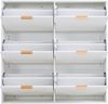 Flieks Schuhschrank (B118/T25/H115 cm, 1-St, ca 24 Paar Schuhe) Schuhregal mit 6 Klappen Schuhkipper Schuhkommode Weiß, Breite 118 cm Bild 2