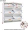 Flieks Schuhschrank (B118/T25/H115 cm, 1-St, ca 24 Paar Schuhe) Schuhregal mit 6 Klappen Schuhkipper Schuhkommode Weiß, Breite 118 cm Bild 3