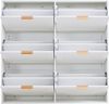 Flieks Schuhschrank (B118/T25/H115 cm, 1-St, ca 24 Paar Schuhe) Schuhregal mit 6 Klappen Schuhkipper Schuhkommode Weiß, Breite 118 cm Bild 4
