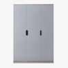 Kleiderschrank Eiselfing 176x120x52 cm 4 Fächer Grau [en. casa] Bild 5
