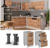 Küchenunterschrank R-Line Goldkraft Eiche 40 cm ohne Arbeitsplatte Vicco Bild 2