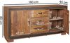 Sideboard Sheesham Massivholz 160x44x80cm Landhausstil mit Schubladen & Türen Bild 5