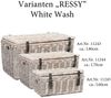 Rattan Truhe RESSY White Wash ca. 70cm Couchtisch Wohnzimmertisch Handarbeit Kiste Bild 5