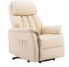 MCombo Elektrisch Aufstehhilfe Fernsehsessel Relaxsessel 7299, elektrisch verstellbar, Kunstleder, Creme, 77 x 72 x 110 cm Bild 4