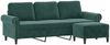 vidaXL 3-Sitzer-Sofa mit Hocker Dunkelgrün 180 cm Samt 3201217 Bild 3