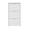 Schuhkipper >Shoe cabinet< in Eiche/Weiß Hochglanz - 60x113x22 (BxHxT) Bild 2