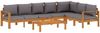 vidaXL 5-tlg. Garten-Sofagarnitur mit Kissen Massivholz Akazie 3214863 Bild 2
