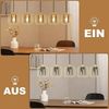 ZMH Pendelleuchte Vintage 5 Flammig Glas Metall E27 Höhenverstellbar Ohne Leuchtmittel Für Esszimmer Küche Wohnzimmer Bild 2