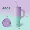 Isolierter Edelstahl-Kaffeebecher 40oz mit Griff und Bild 5