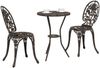 vidaXL Garten Bistro Set 3 pcs Bronze Aluminium 42002386 Bild 3