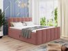 Boxspringbett Star Lux mit Fußteil, 2 Bettkästen und Matratzentopper - Doppelbett mit Topper, Bonell-Matratze, Polsterbett, Bett (Pink (Kronos 29), 180 x 200 cm) Bild 5
