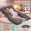 ELONEO Seitenschläferkissen XXL - Multifunktionskissen mit Bezug, formstabil, druckentlastend, bequem Bild 4