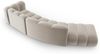 Micadoni Modulares Sofa Lupine 5-Sitzer Links Samtstoff Salvador Beige Bild 3