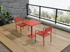 Vente-unique - NILY Garden dining set Metall Rot - B 55 cm x H 79,5 cm x L 55 cm Bild 2