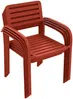 Vente-unique - NILY Garden dining set Metall Rot - B 55 cm x H 79,5 cm x L 55 cm Bild 4