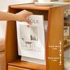 TUWENA Beistelltisch Beistelltisch mit Rollen, Couchtisch Schublade, Nachttisch Stubentisch, Bambus Sofatisch für Wohnzimmer, Schlafzimmer, Balkon, 70 x 30 x 60 cm Bild 4