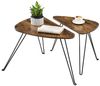 Vasagle Satztische 2er Set, Holz / Stahl vintagebraun-schwarz Bild 3