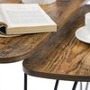 Vasagle Satztische 2er Set, Holz / Stahl vintagebraun-schwarz Bild 5