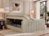 Boxspringbett INERO KING DUO mit Stauraum, Doppelbett 180x200, Bett mit Multipocket-Matratze H4 und Topper Visco, modernes Boxspringbett, hohe Kopfteil - Beige Velvet Bild 4