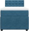 vidaXL Boxspringbett mit Matratze Blau 100x200 cm Samt 3287678 Bild 3