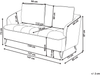 2-Sitzer Stoffsofa hellbraun HOBRO Bild 2